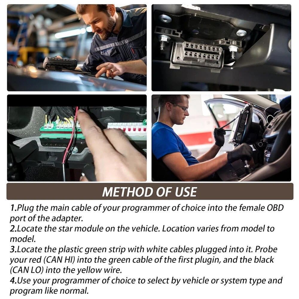 OBD Programming Cable for Chrysler Dodge Jeep (2018–2023)