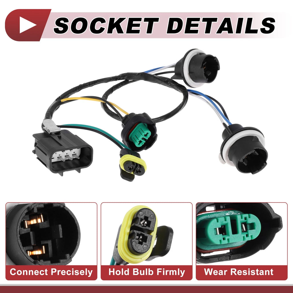 Headlight Light Socket Wiring for Chevy Silverado 1500 (2007–2013) No.15841609