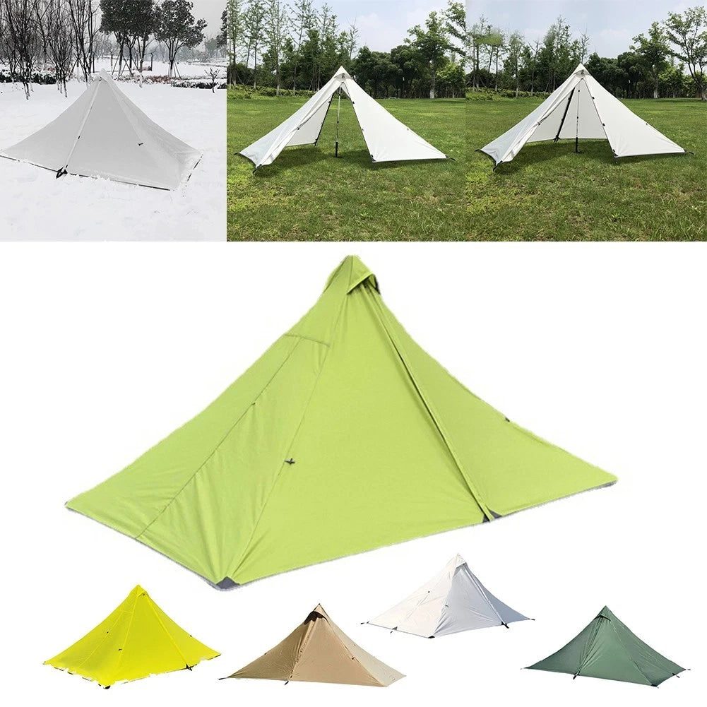 Lightweight Pyramid Camping Tent for Solo Adventures (Waterproof, Easy Setup)