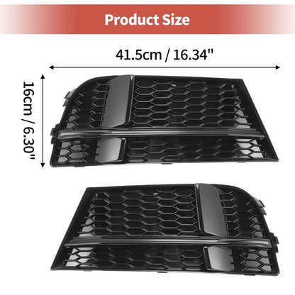 1 Pair Fog Light Grills for Audi A3 (2013–2020) No. 8V3807681AB, 8V3807682N