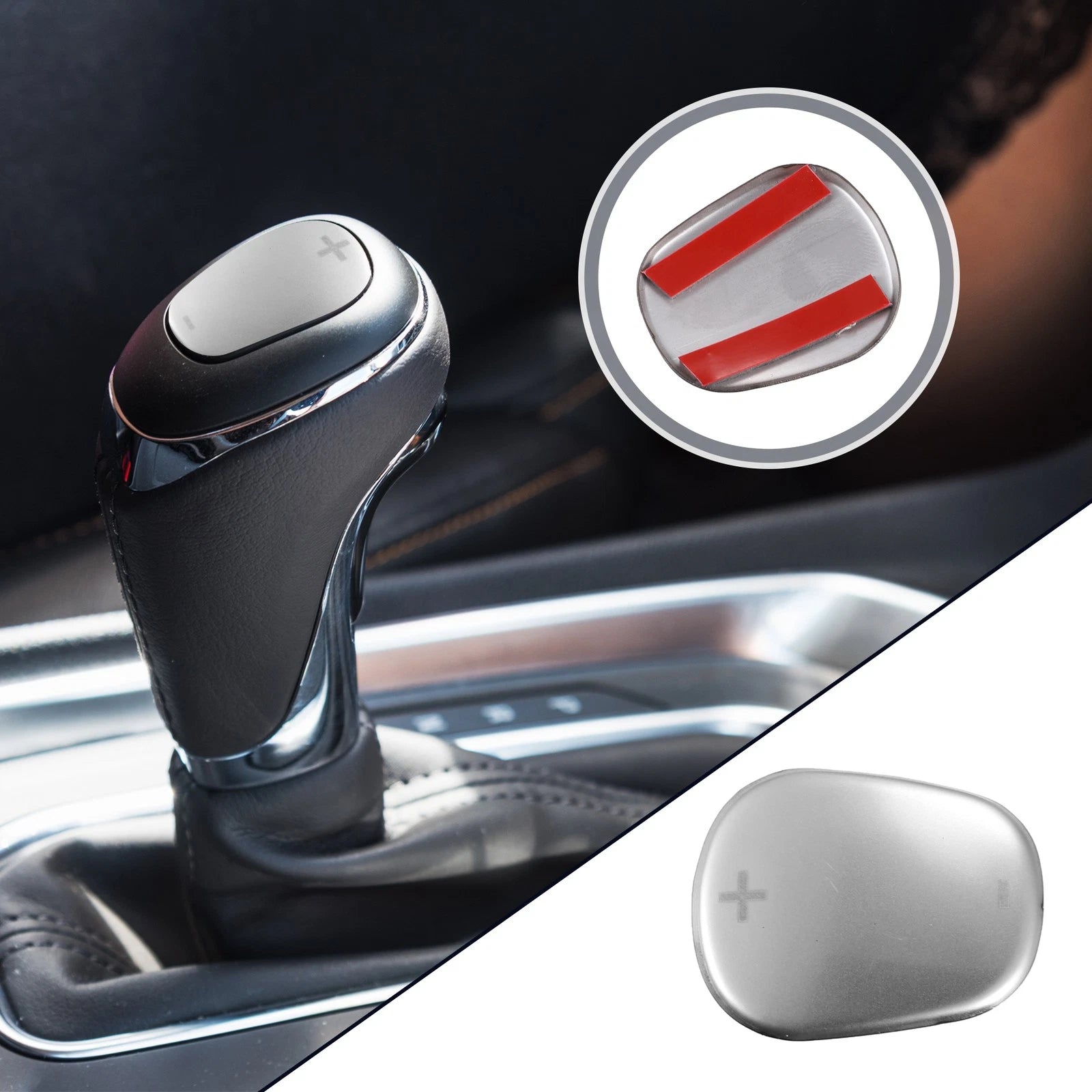 Gear Shift Knob Cover Replacement for Chevrolet Equinox (2018–2020) Silver