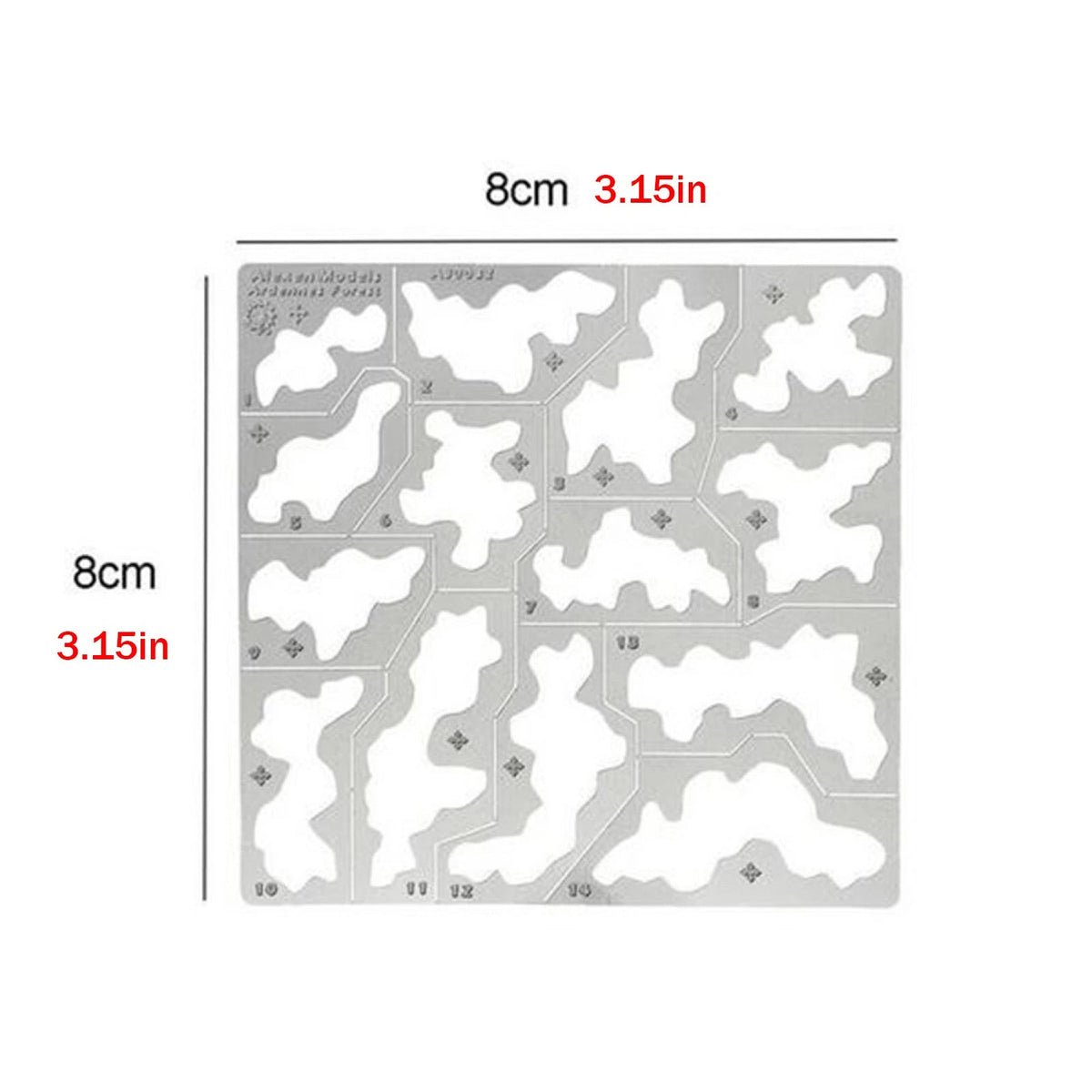 Stenciling Template for Model Craft (1/35, 1/100)