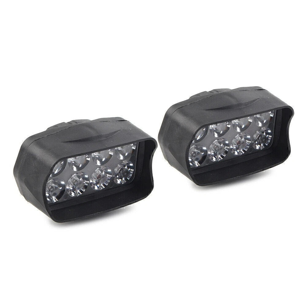 2X 8-LED Motorcycle Front Headlight Spot Fog Light for UTV ATV