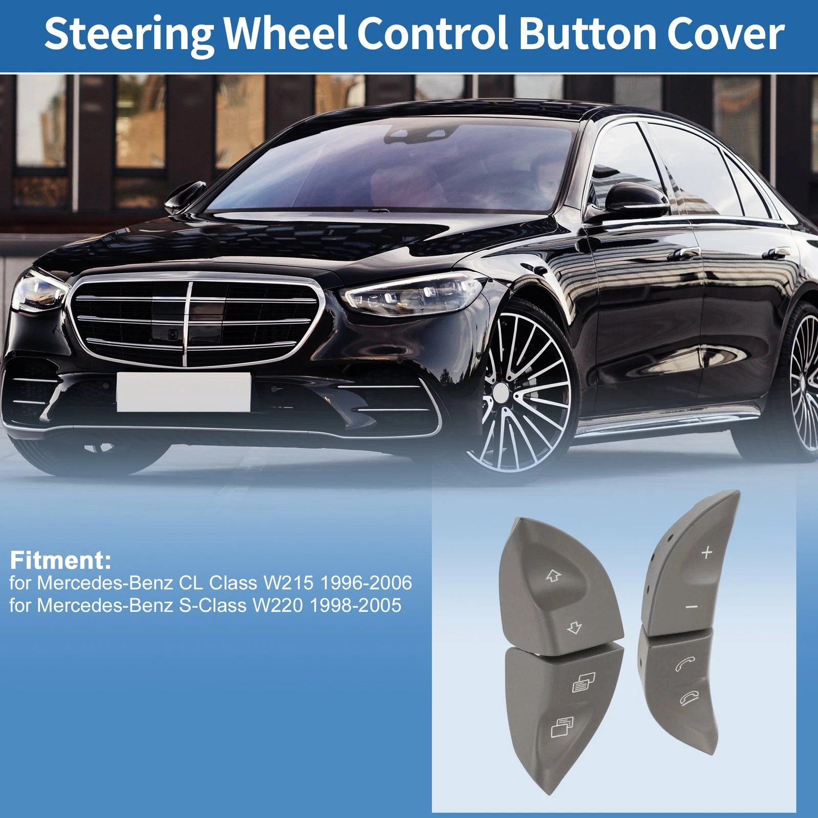 Steering Wheel Buttons Replacement for Mercedes-Benz CL Class (1996–2006) Left Right