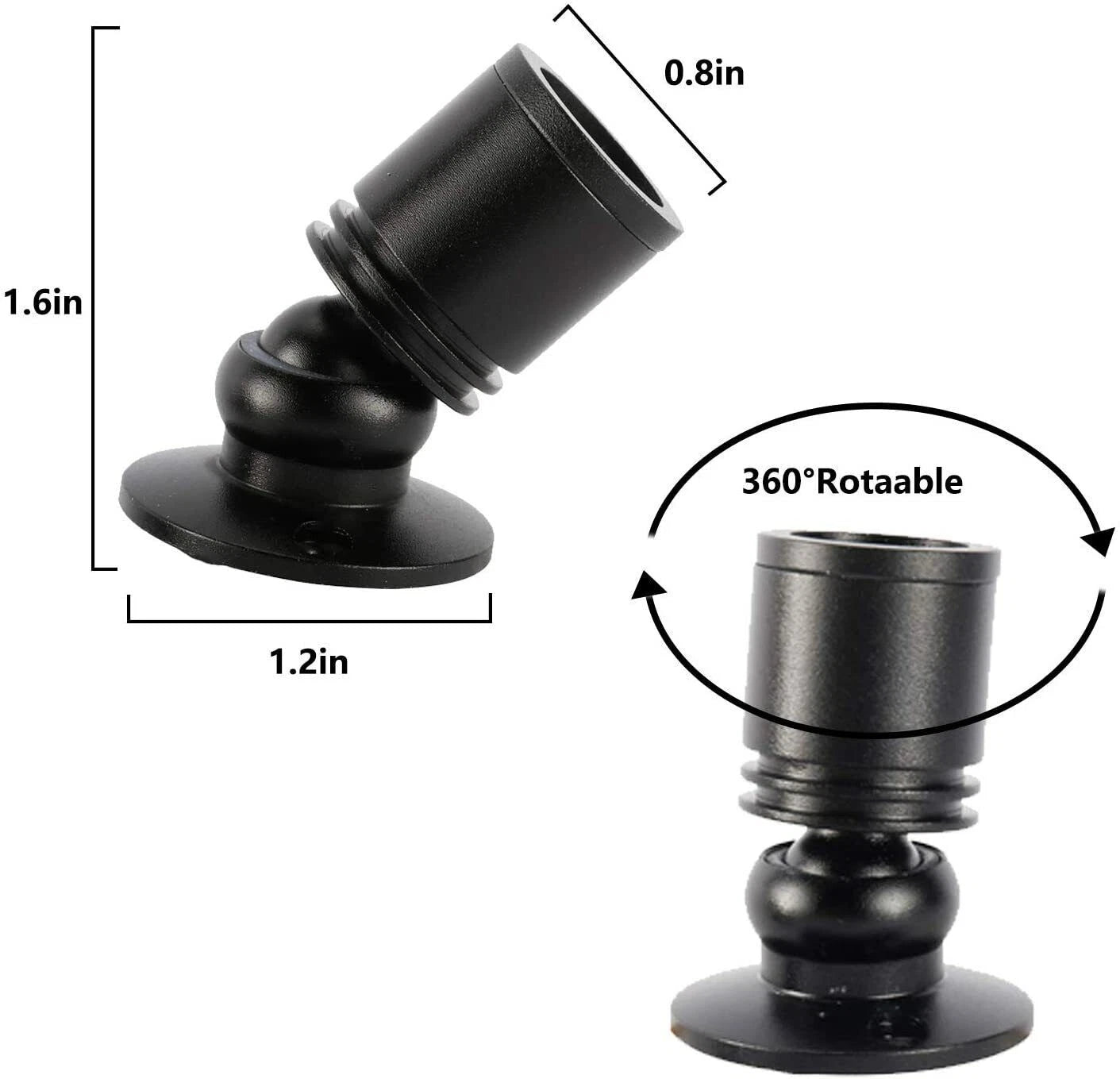 4X Dimmable 360° Angle LED Mini Spotlight for Jewelry Display Cabinet