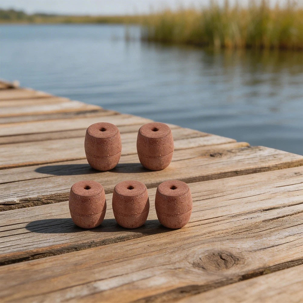 5pcs Perforated Fishing Float for River Grass Interception