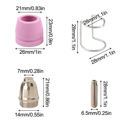 26PCS Plasma Cutter Consumables Kit for AG60 SG55