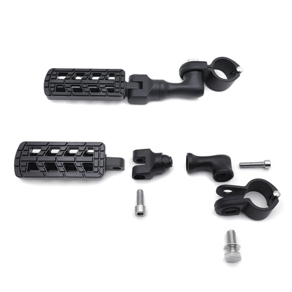 Black Dominator CNC FootPeg 1.25" w/ 3" Mounting Bracket for Harley Softail