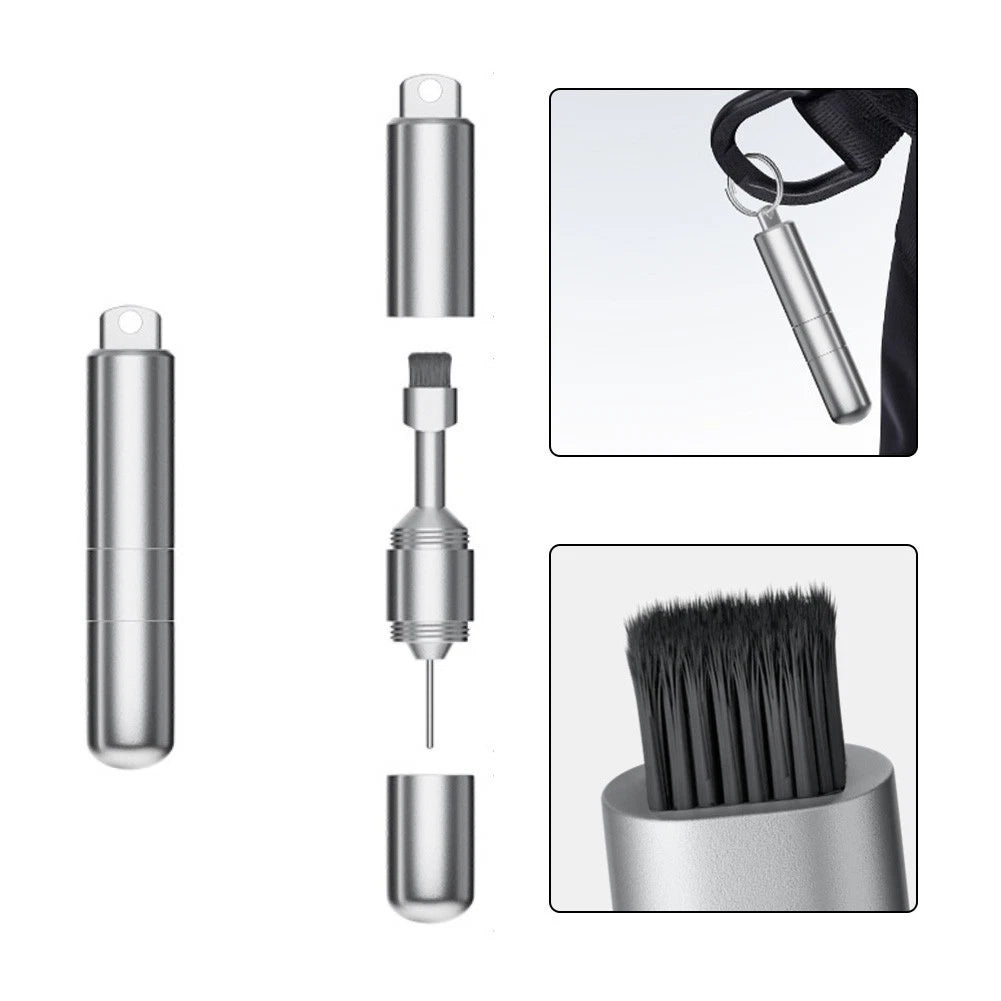 Smartphone Cleaning Brush and SIM Ejector Tool Keychain