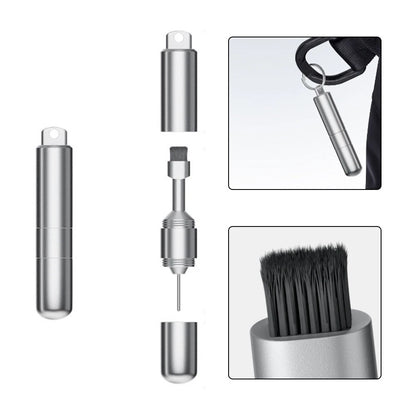 Smartphone Cleaning Brush and SIM Ejector Tool Keychain