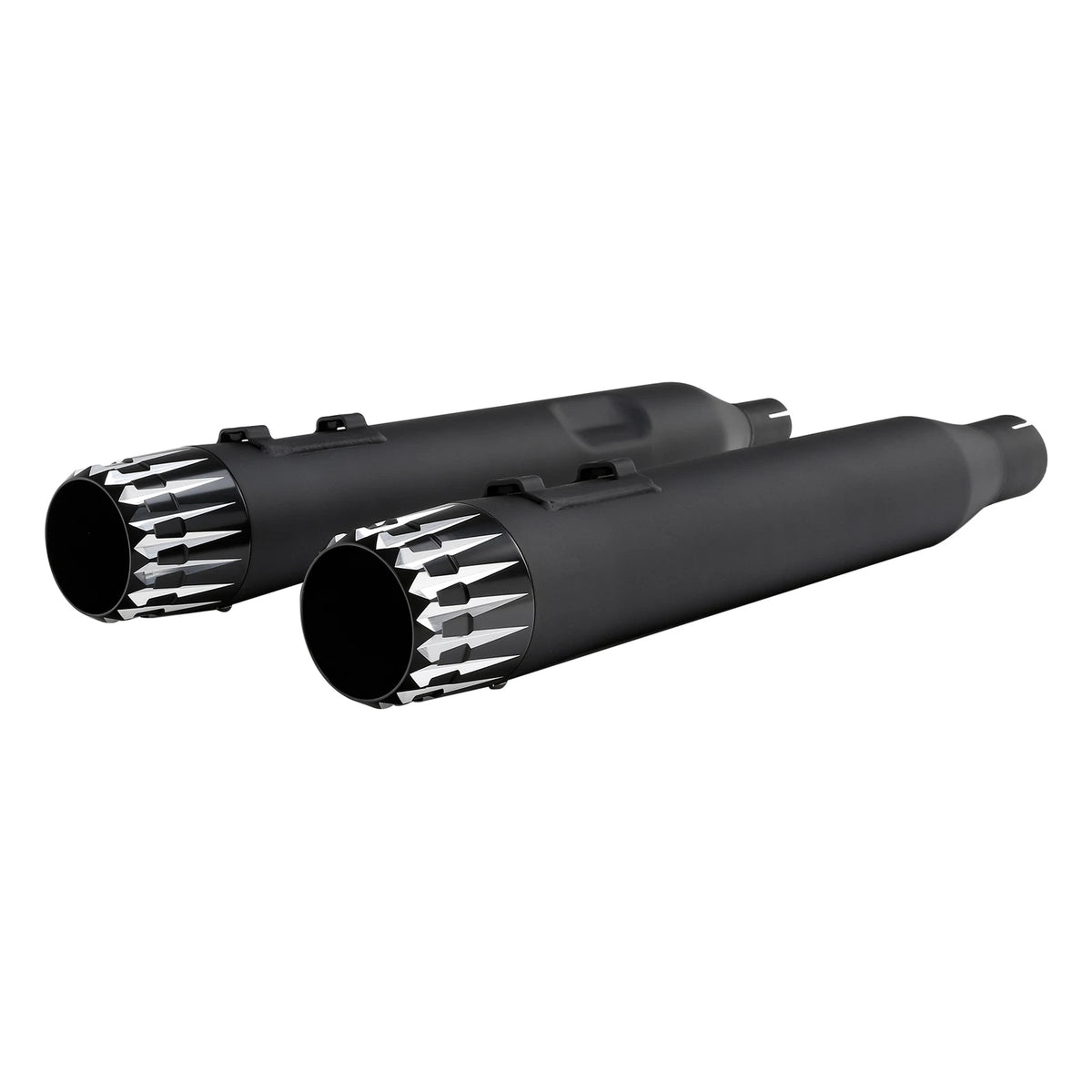 4" Slip-On Straight Mufflers for Harley Touring (2017–2025) Matte Black