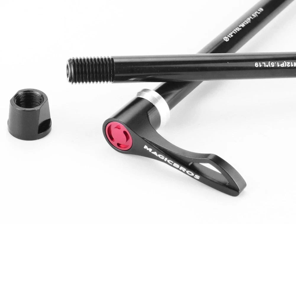 12x142/148mm Thru Axle for Road Bike (Aluminium, Black)