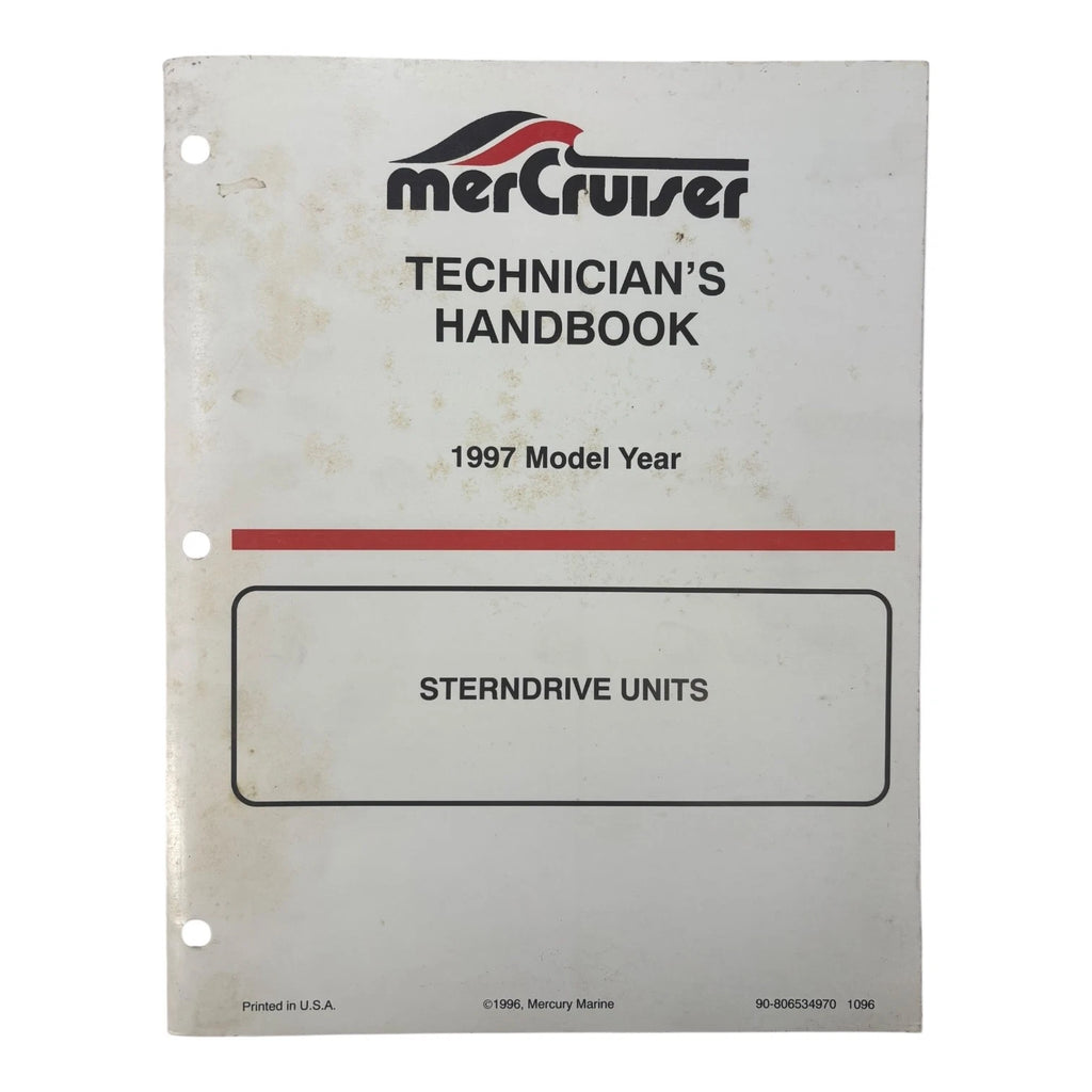Technician's Handbook for MerCruiser Sterndrive Units (1997) 90-806534970