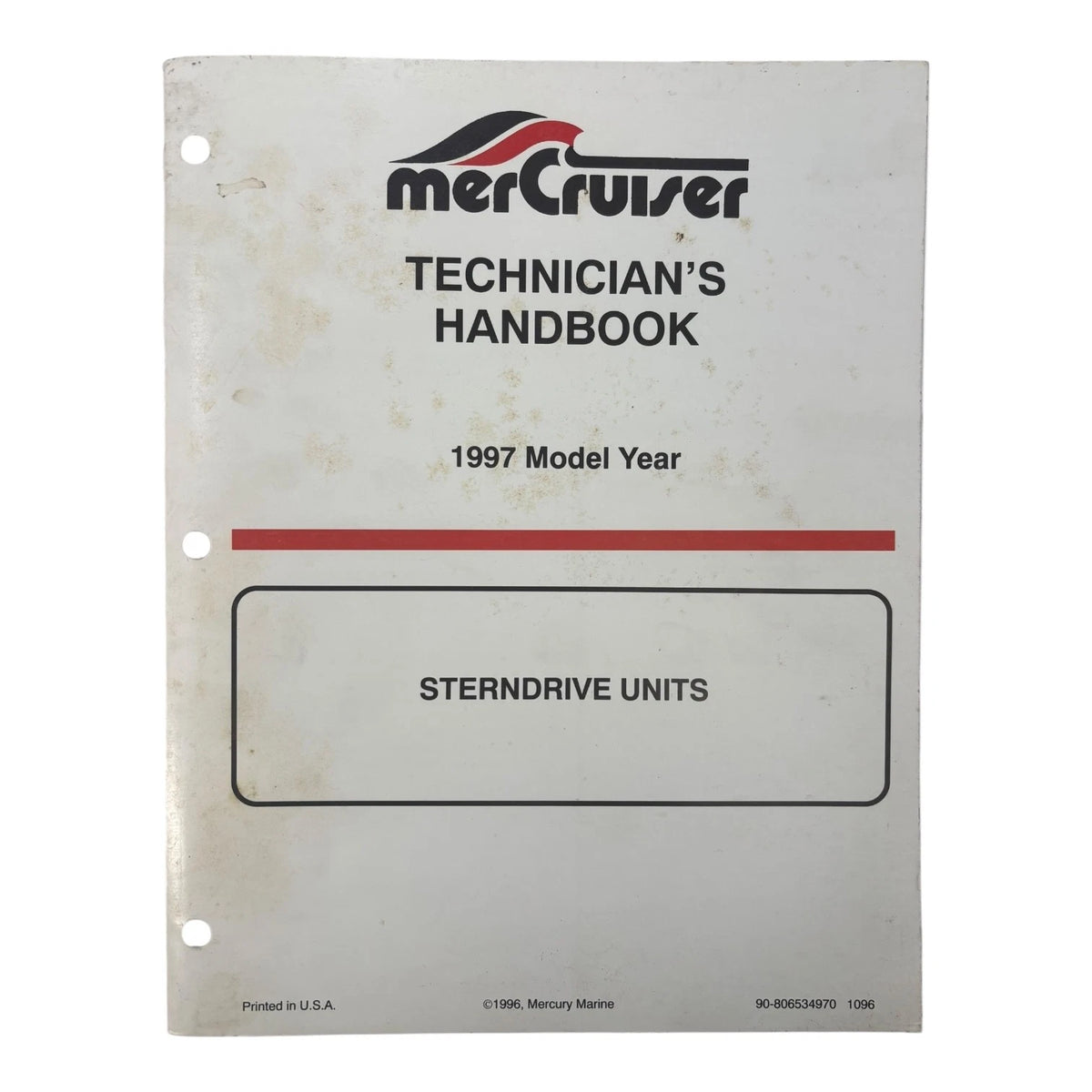 Technician's Handbook for MerCruiser Sterndrive Units (1997) 90-806534970