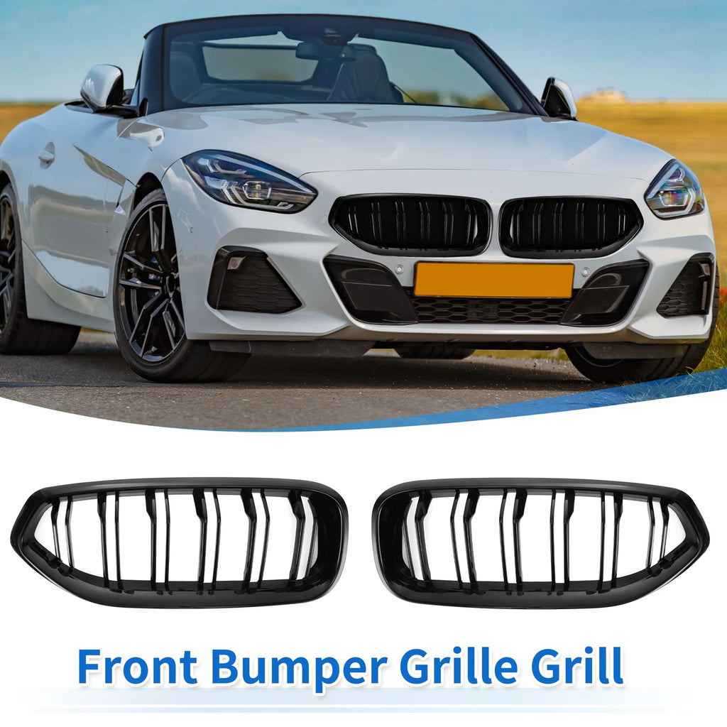 Pair Front Upper Bumper Grille Grill for BMW Z4 G29 (2018–2024) Double Slat