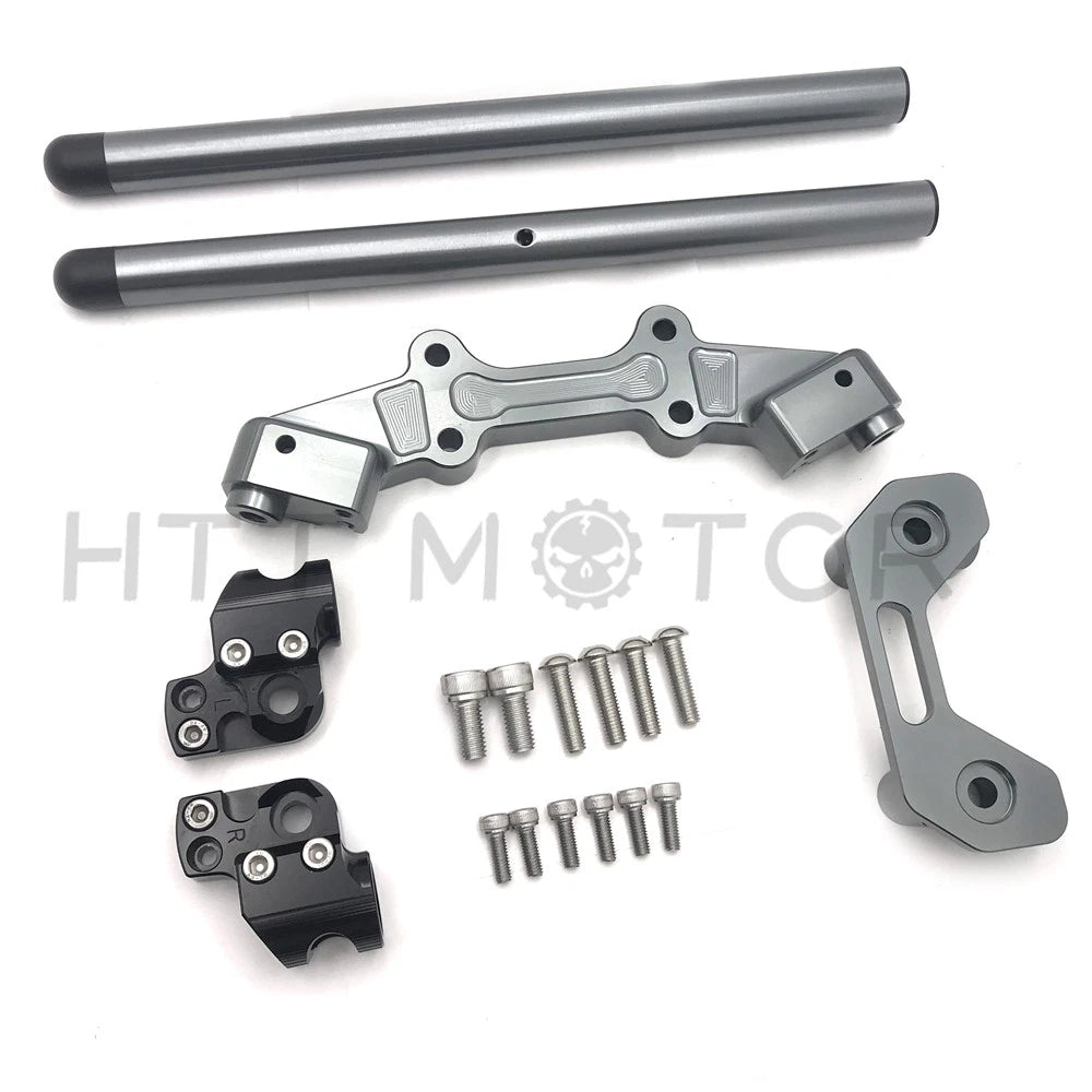 CNC Adjustable Handlebar w/ Adapter for Ducati Monster 821 1200 (2014–2017)