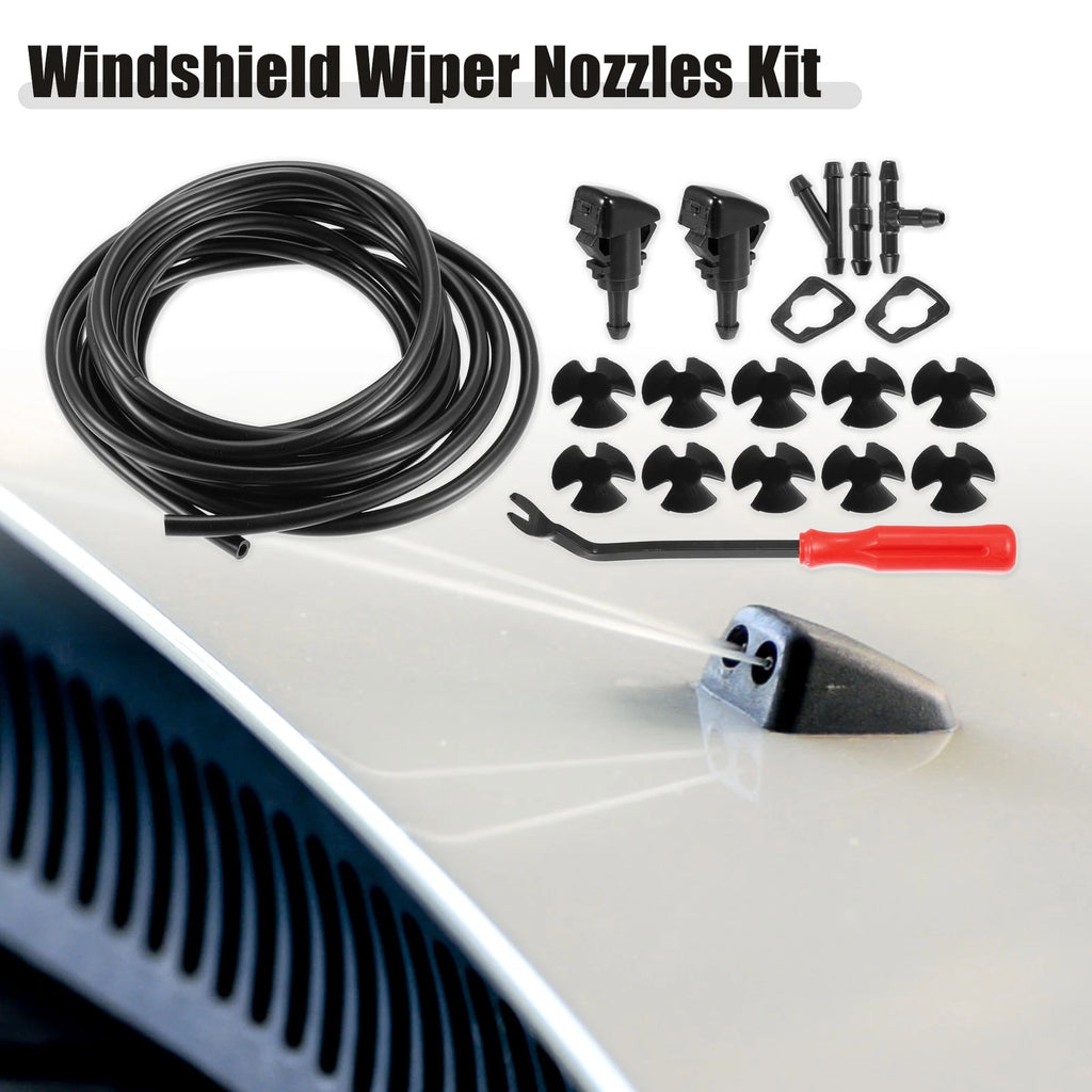 Windshield Washer Nozzle Kit Front Set with 5M Hose for Dodge Ram (2009–2022)