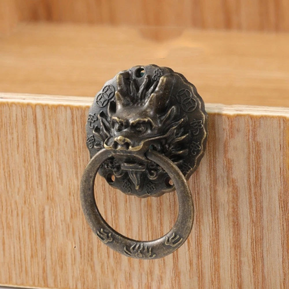 4X Antique Dragon Head Drawer Door Cabinet Knob Pulls
