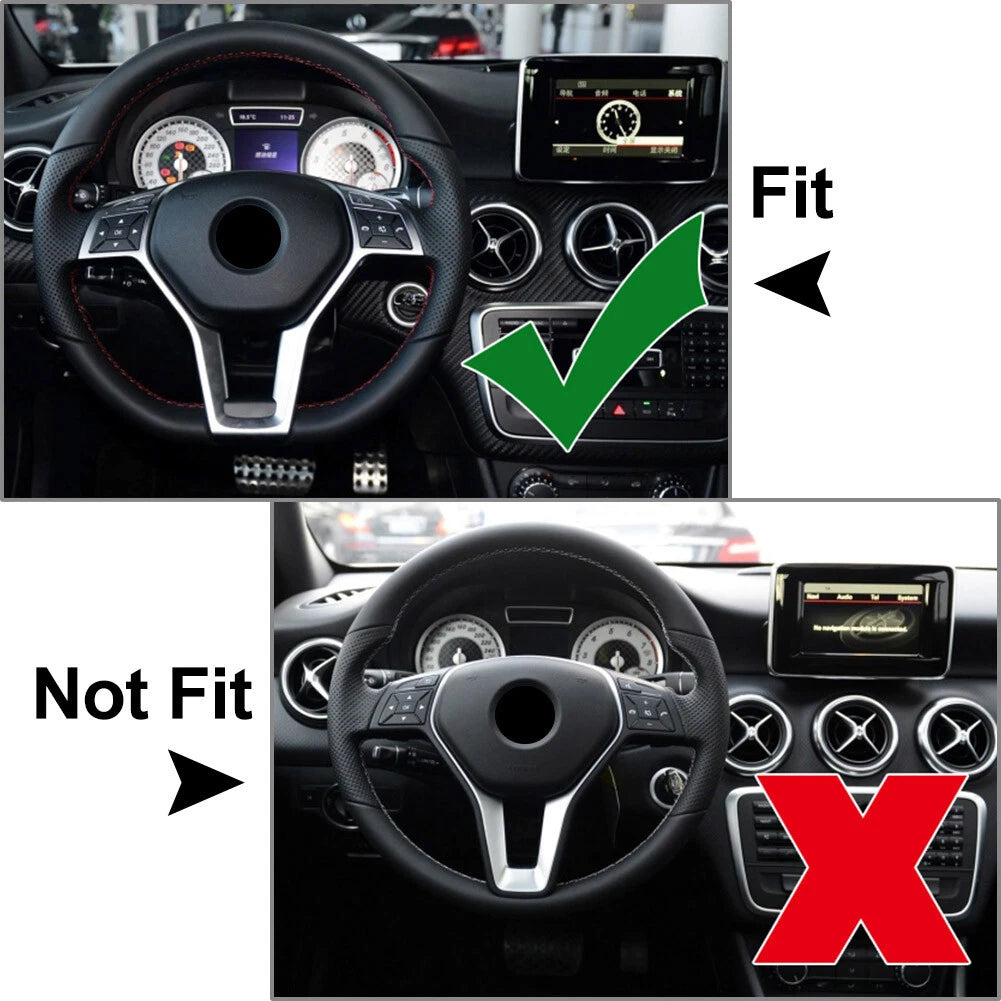 Chrome Steering Wheel Trim Cover for Mercedes Benz CLA/SLK/E/C/GLA-Class (2013–2020)