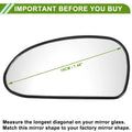 Left Side Mirror Glass Replacement for Hyundai Sonata (1999–2005)