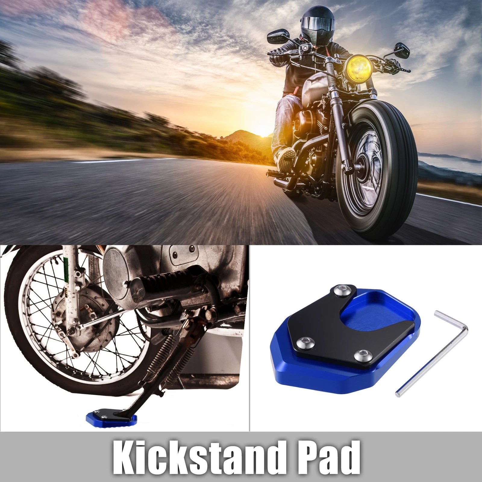 Aluminum Alloy Kickstand Pad Replacement Set for Honda CB125R (2018–2021)