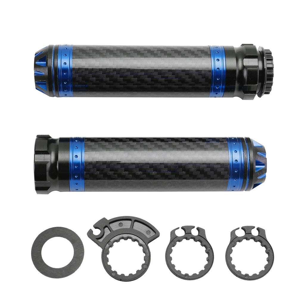 7/8" Motorcycle Handle Bar Grips Universal Blue for Motorcycles (Universal)
