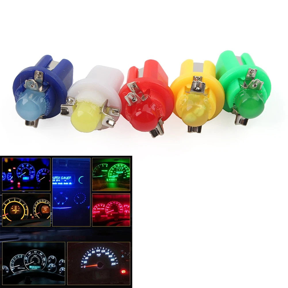 New T5 B8.5D 5050 1SMD LED Car Instrument Panel Dashboard Dash Gauge Light Bulbs
