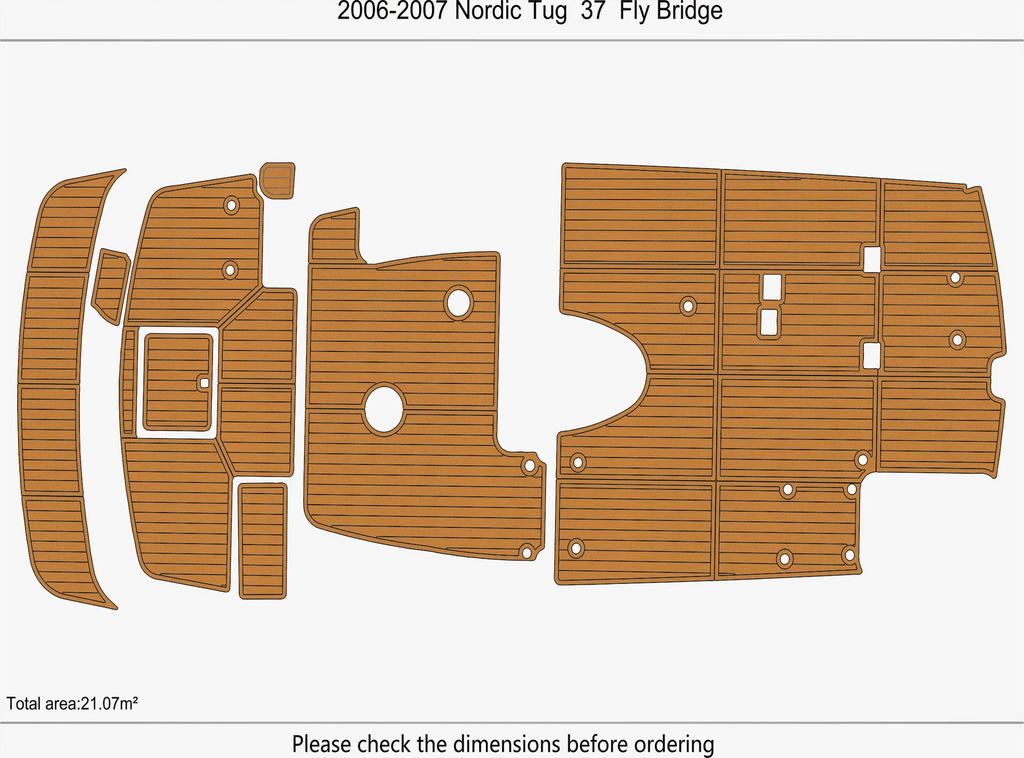 EVA Pads Flooring Mat for Nordic Tug 37 (2006)