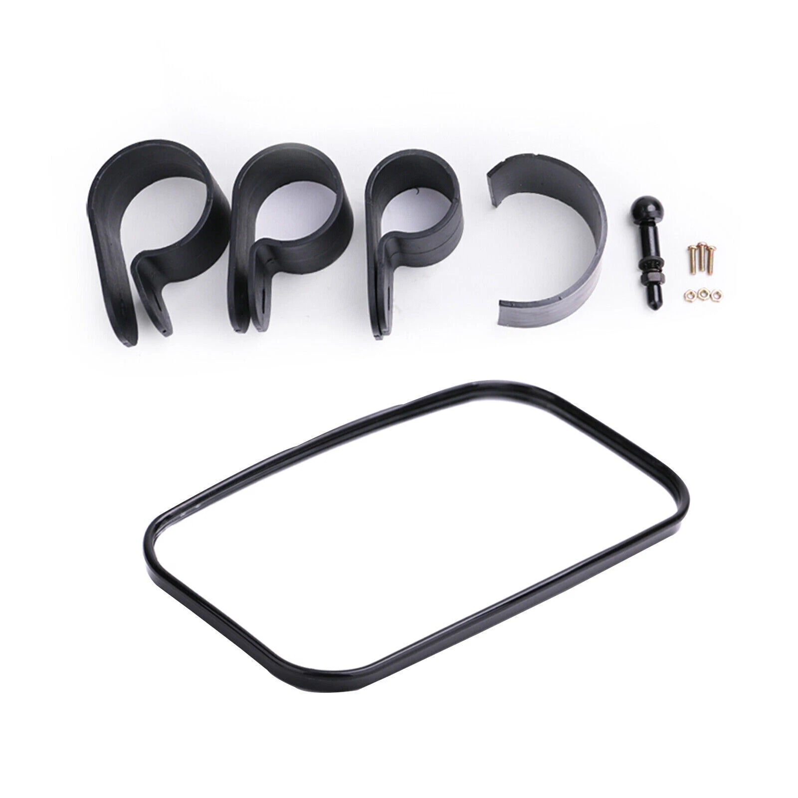 1.5" 1.75" 2" Bar Rectangular Rear View Mirror for Kawasaki Mule Can-Am Commander