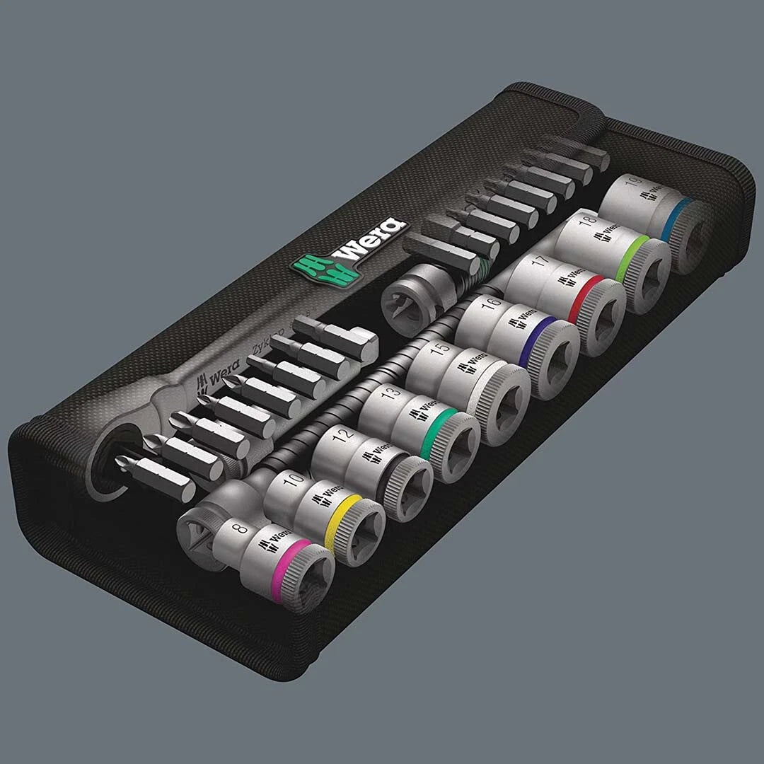 29 Piece Metric 3/8 Drive Ratchet Set for Wera Tools