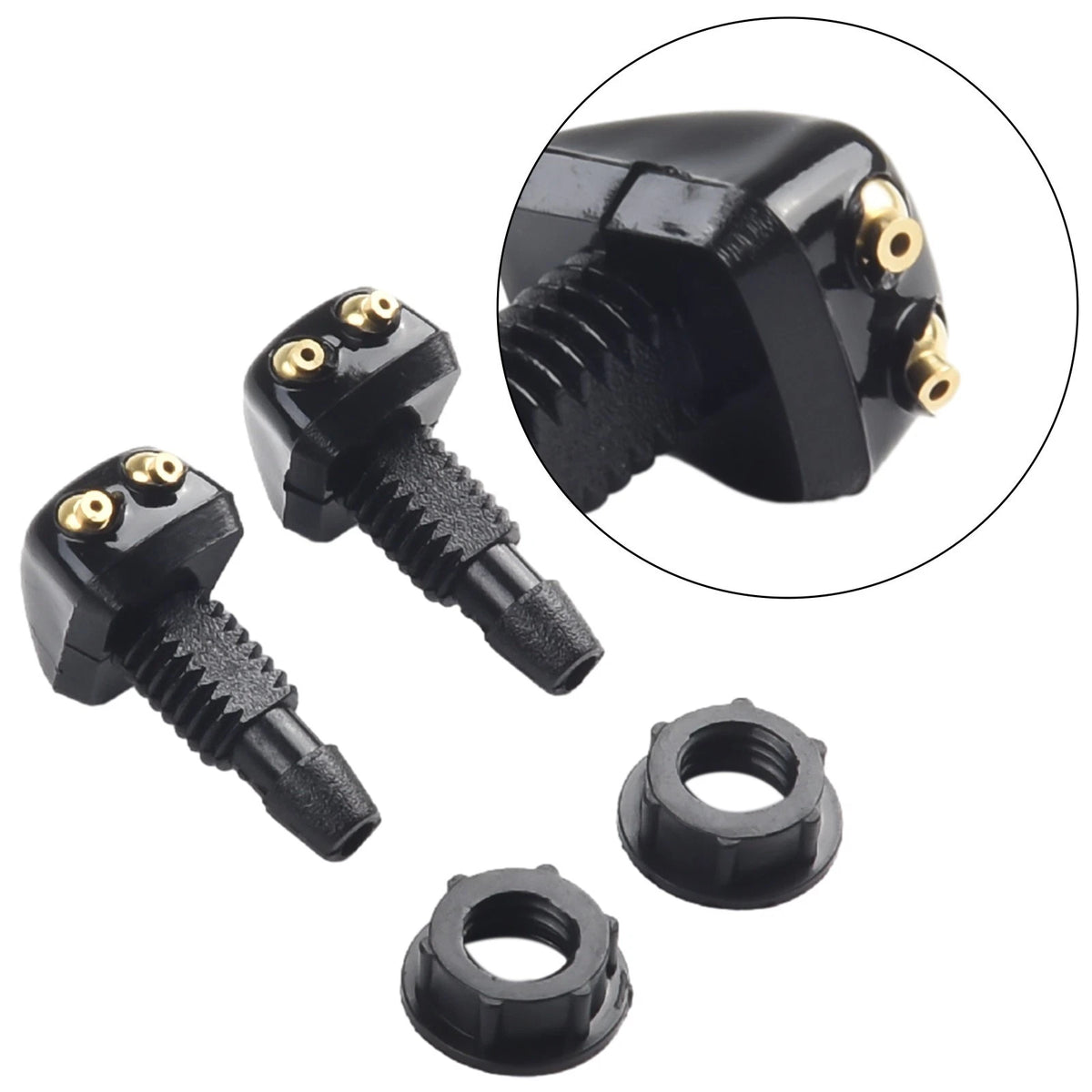 2Pcs Windshield Washer Nozzle for Car (Dual Holes)