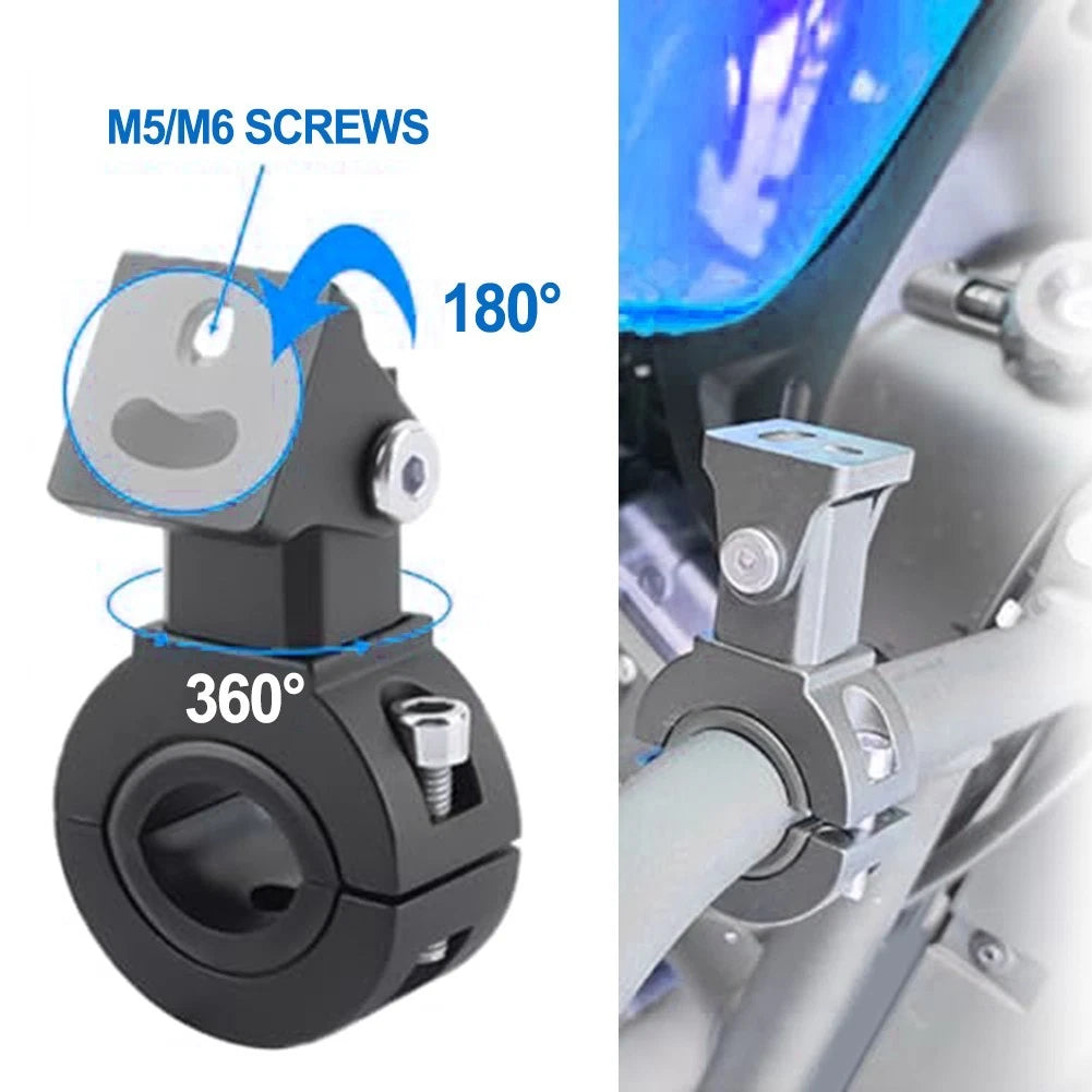 Motorcycle Light Bracket for Adjustable Headlight Installation on 18 32mm Pipes