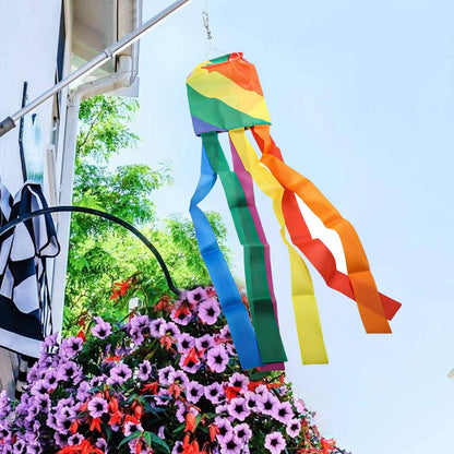 39 Inch Rainbow Windsock Flag for Outdoor Events