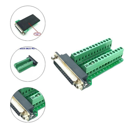 Terminal Block Adapter for DB25 Female Connector 25 Pin