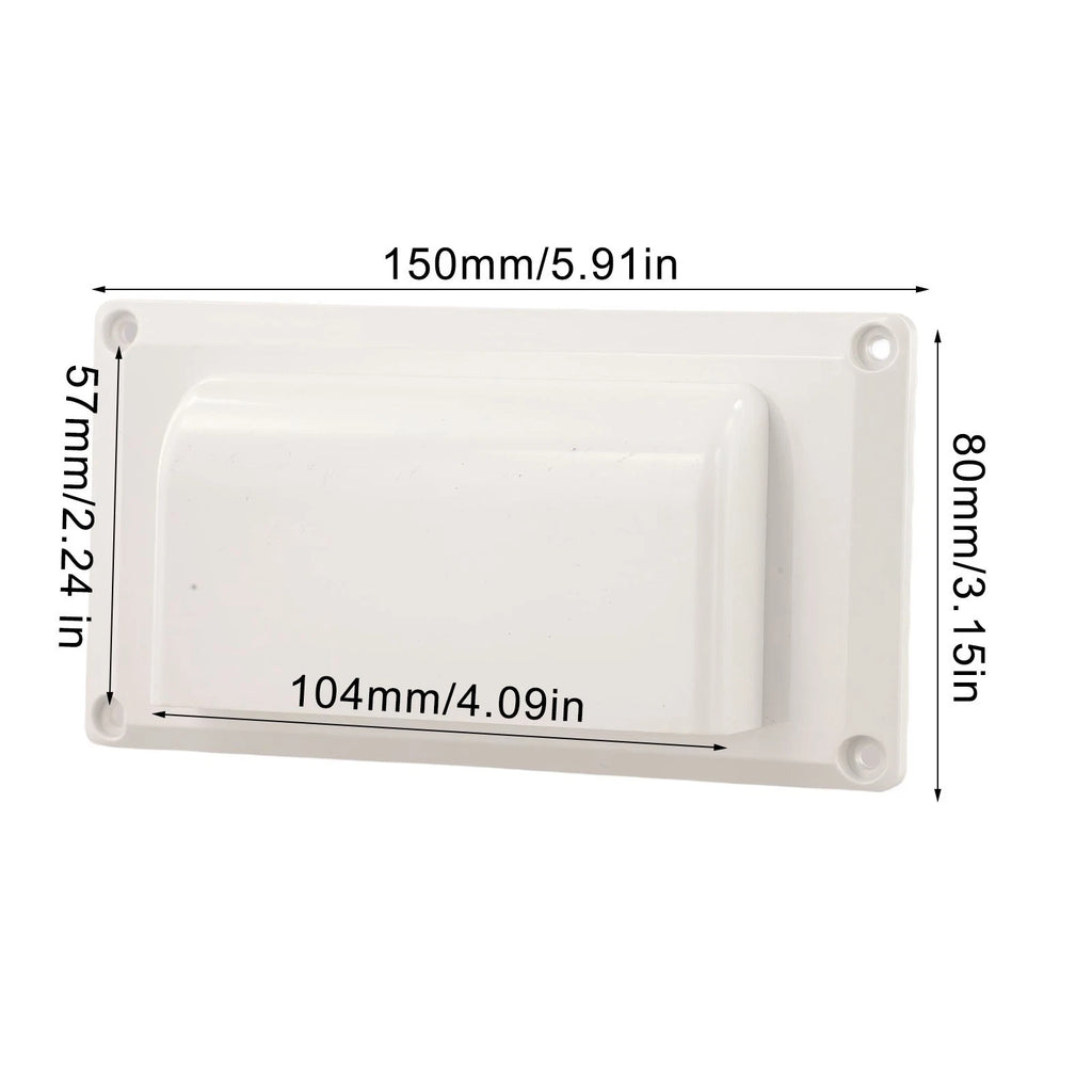 RV Side Vent Cover for Trailer Boat Yacht (White)