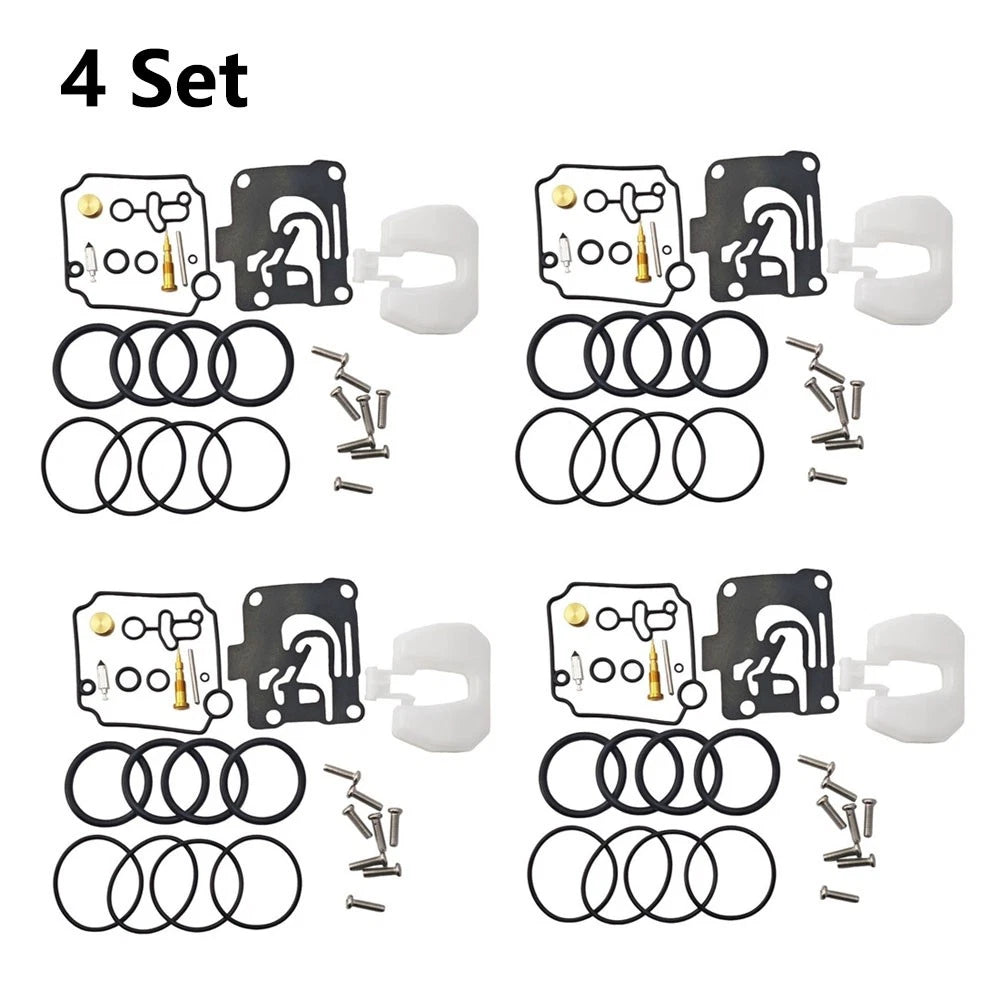 4X Carburetor Parts Kit for Yamaha 4-Stroke 40 50HP Outboard (62Y-W0093-10)