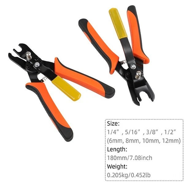 2 Piece Push Connect Fitting Release Tool for Air Line Tubes (6mm 8mm 10mm 12mm)