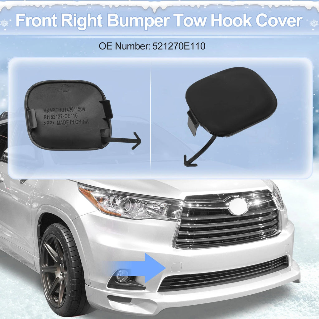 Tow Hook Cover Cap Right Front OEM Replacement for Toyota Corolla (2007–2009)