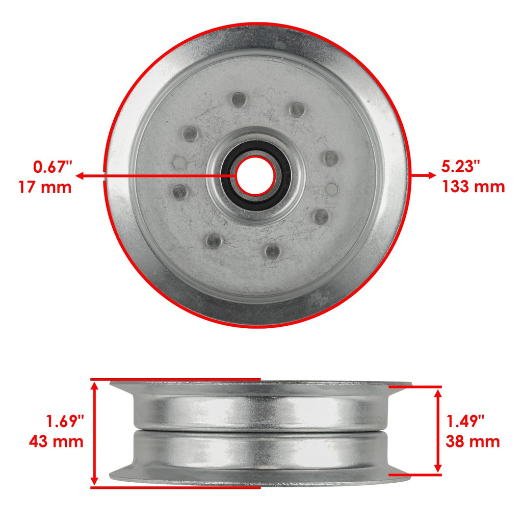 Deck Drive Belt Idler Arm w Pulley for John Deere L130 LA130 (2000–2010)