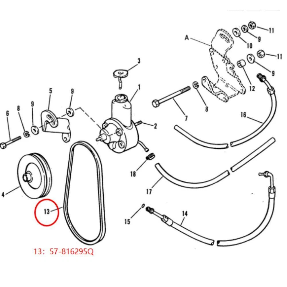 V Belt for MerCruiser Sterndrive 4.3L 5.0L 5.7L (Engines 57-816295Q 57-816295T)
