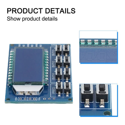 LCD Display Signal Generator for Adjustable Frequency (3 Channels)