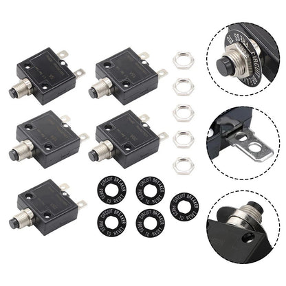 50Vdc Overload Protector with Reset Button for Motor Protection