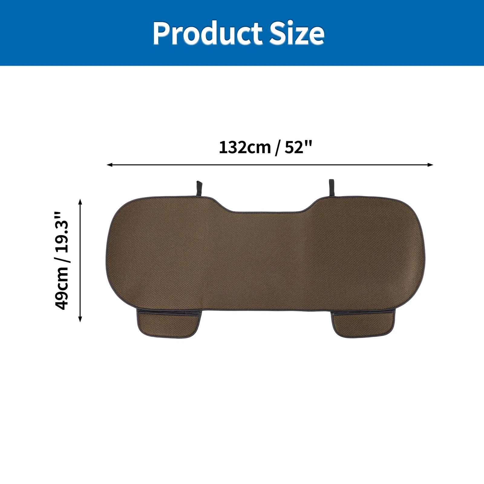 Back Seat Cover for - Dark Brown Ice Silk Protector