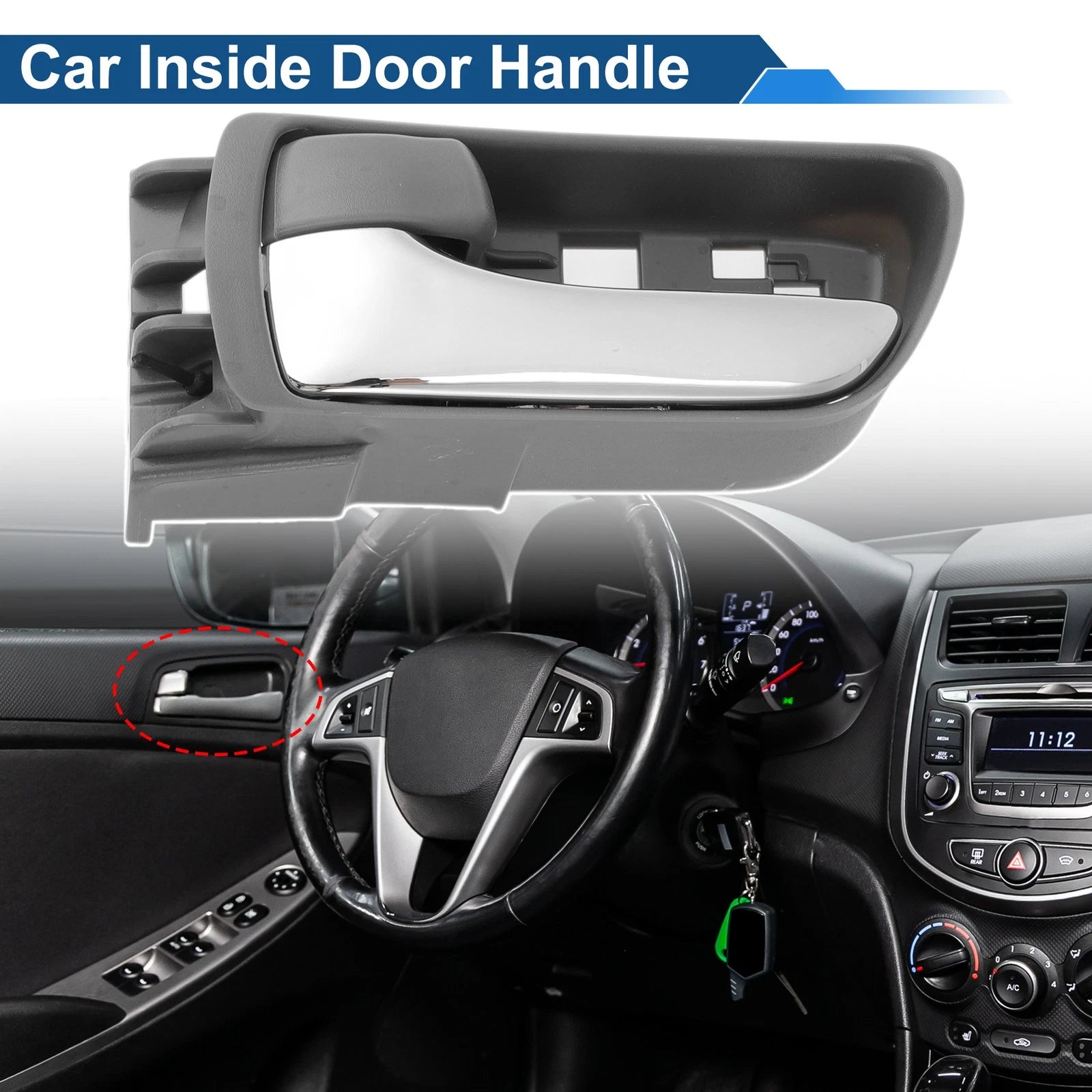 Interior Door Handle Front Passenger Side Replacement for Toyota Sienna (2004–2010)
