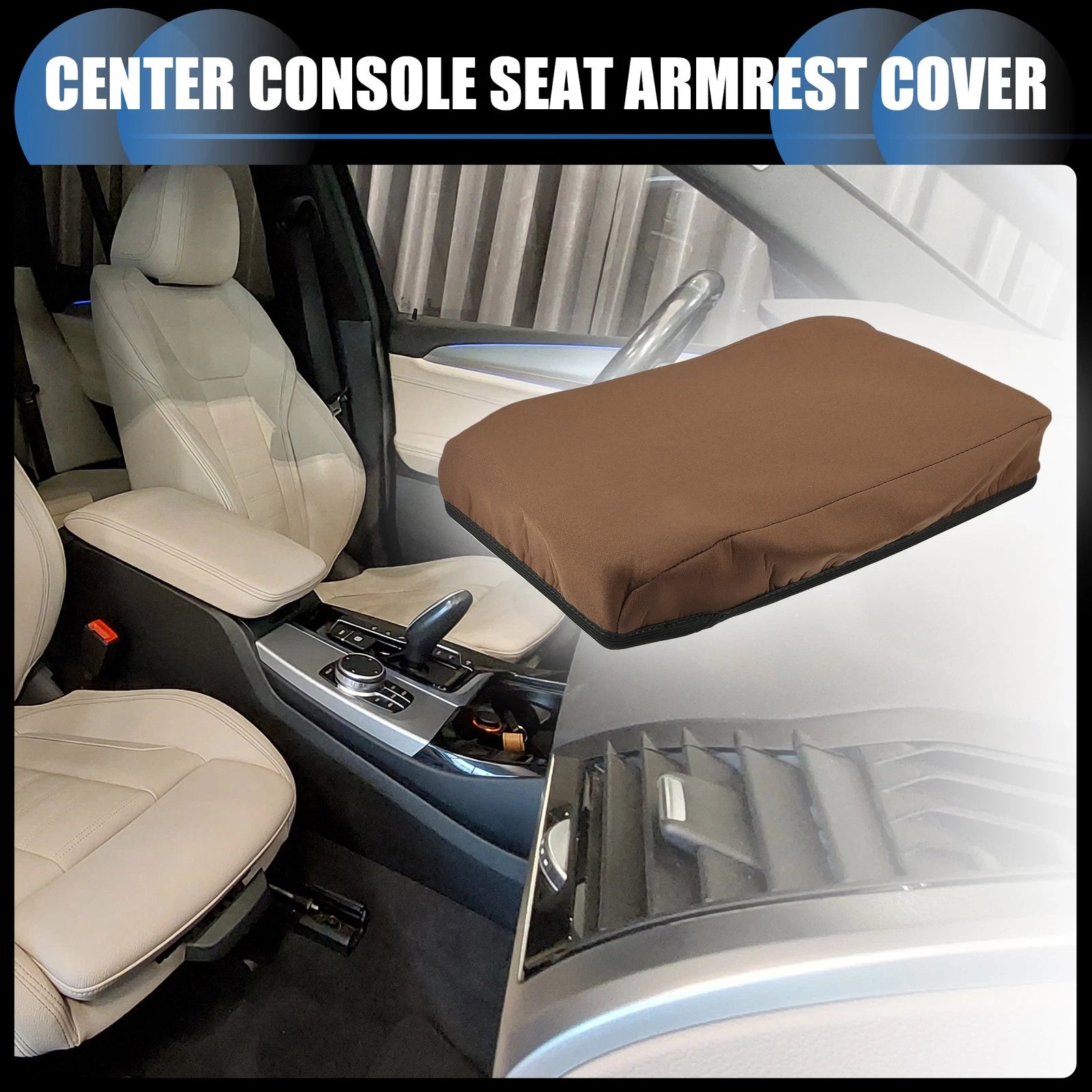 Armrest Protector Cover Pad for BMW X3 2011–2023 Neoprene Deep Brown