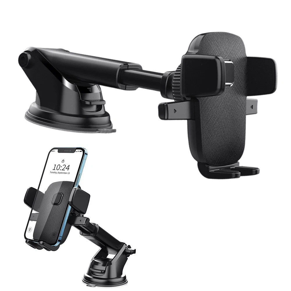 Suction Cup Phone Holder for Car Adjustable Bracket (Universal Fit)