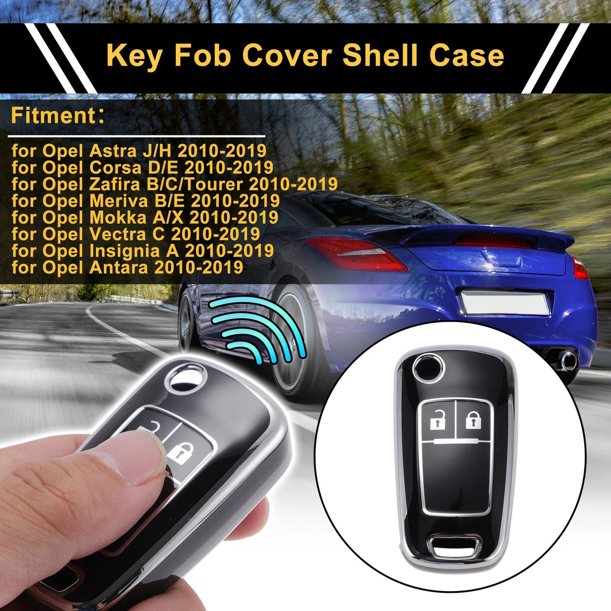 TPU Key Fob Shell Cover Case for Opel Astra J/H (2010–2016)