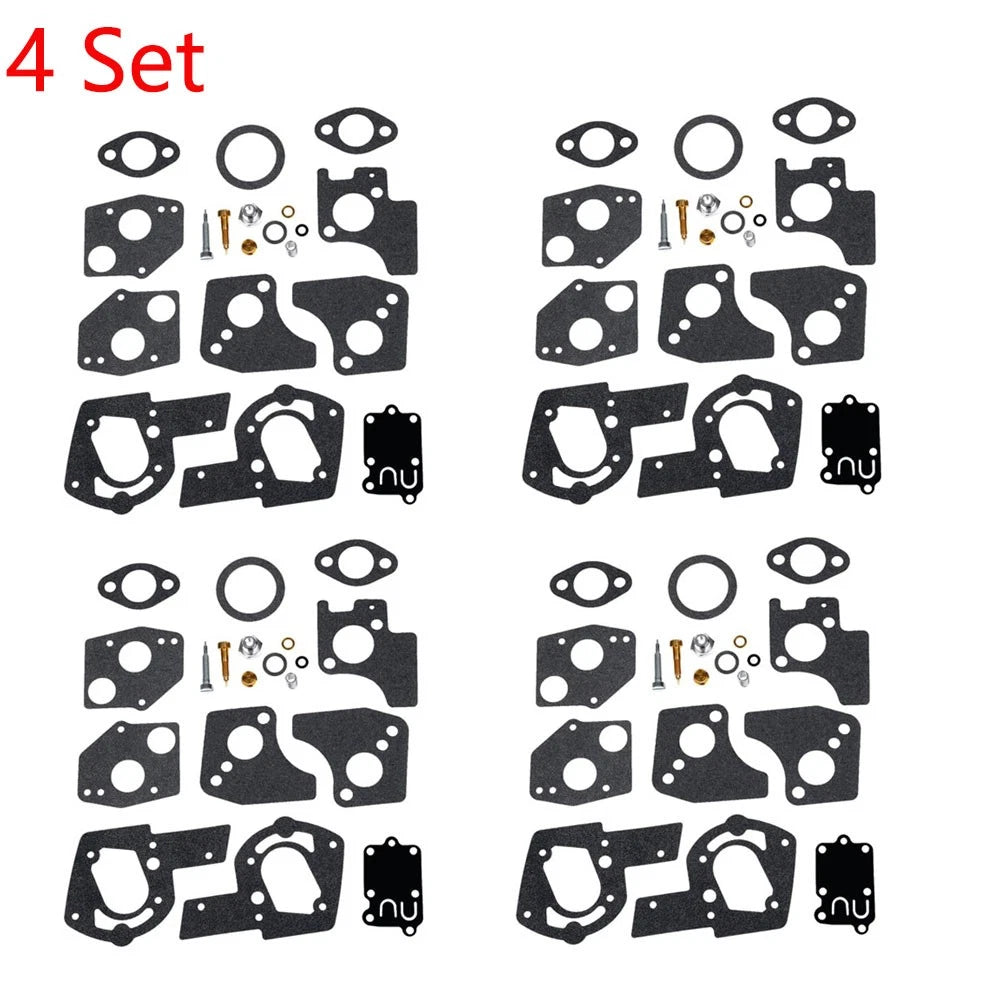 Set of 4 Carburetor Gasket Rebuild Kit for B&S 3-5HP Engine (495606, 494624)