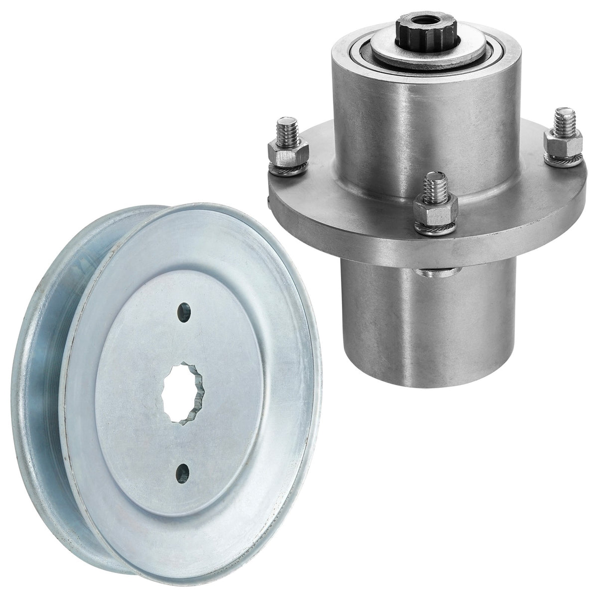 Deck Spindle with Pulley Replacement for Hustler Fastrak 54 Inch (2014–2019)