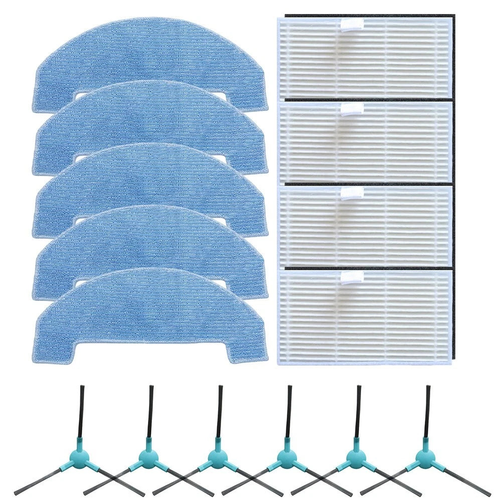 Side Brush Filter Mop Pads Kit for Ultenic T20 Pro